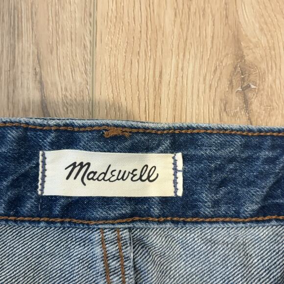 Madewell Shorts Womens Relaxed Denim Shorts Cut Offs Raw Hem High Waist 18W - Picture 4 of 7